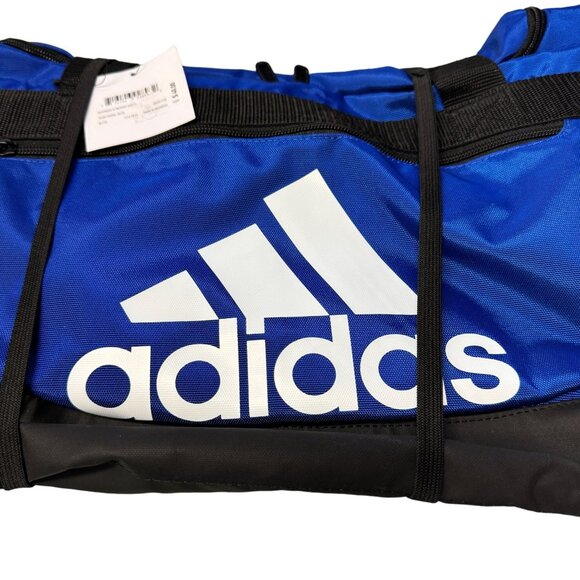 Adidas Defender IV Medium Duffle Bag Team Royal Blue White Black NWT - Picture 4 of 13